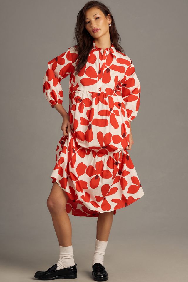 Anthropologie ★ Maeve The Bettina Tiered Shirt Dress The Bettina Tiered Shirt Dress by Maeve | Anthropologie