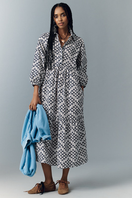 The Bettina Tiered Shirt Dress by Maeve