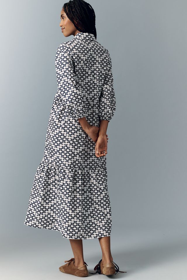 grey and white shirt dress RTA Valery Shirt Dress Oversized | Grey Plaid main image 1