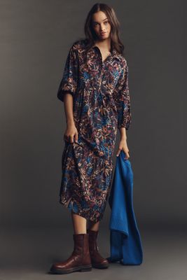 The Bettina Tiered Shirt Dress by Maeve