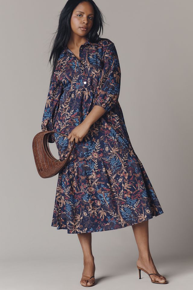 bettina midi shirt dress Maeve Bettina Cotton Midi Shirtdress