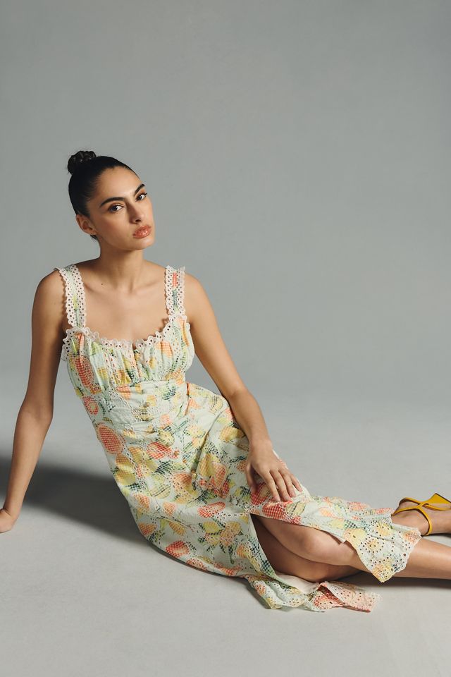 By Anthropologie Ruffled Eyelet Dress #3
