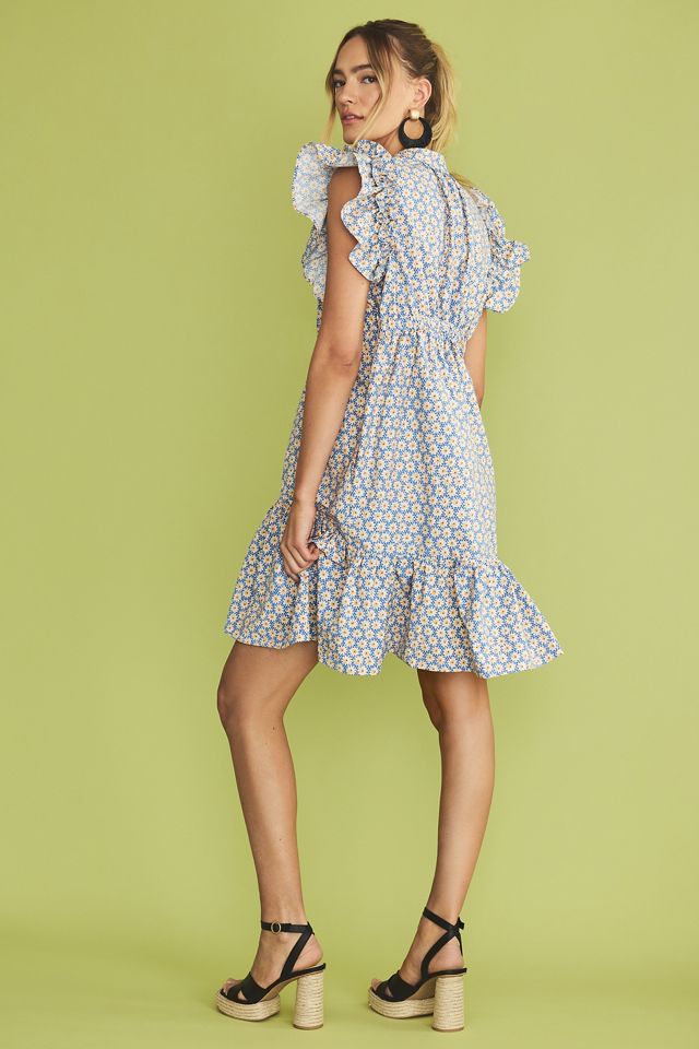 By Anthropologie Ruffle-Sleeve Dress #1