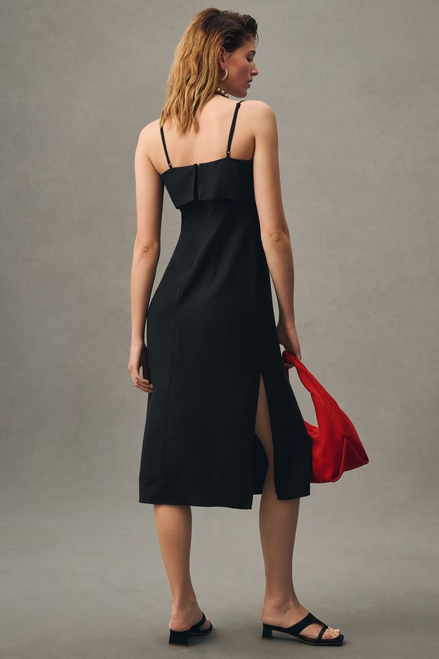 By Anthropologie Slim Linen Midi Dress