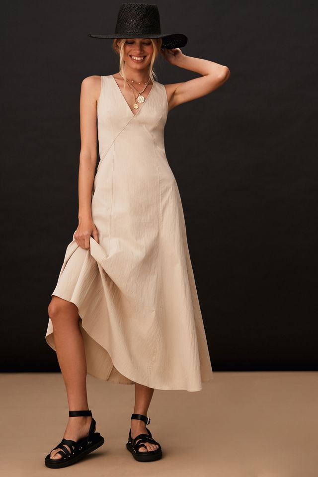 By Anthropologie Sleeveless V-Neck A-Line Dress #1