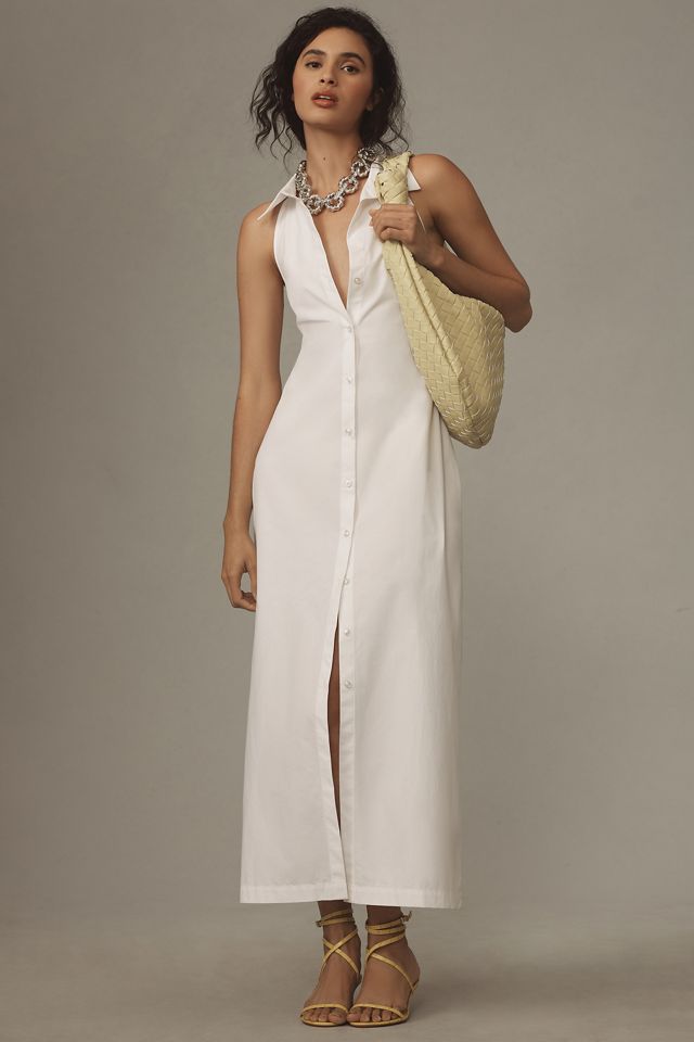 maeve sleeveless collared drop waist midi dress Maeve Sleeveless Collared Midi Dress