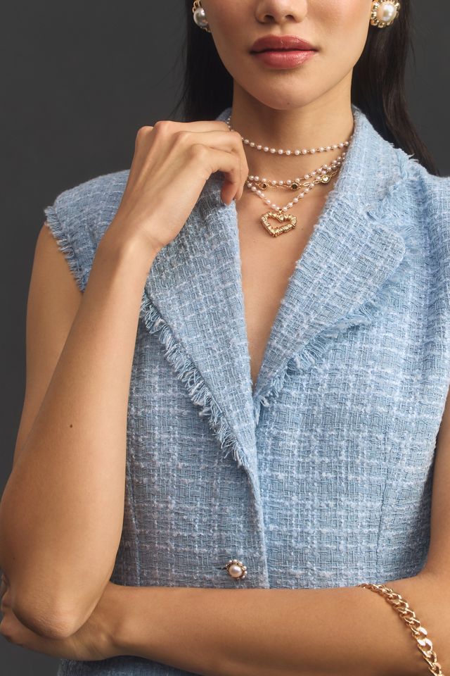 Maeve Sleeveless Tweed Blazer Mini Dress #3