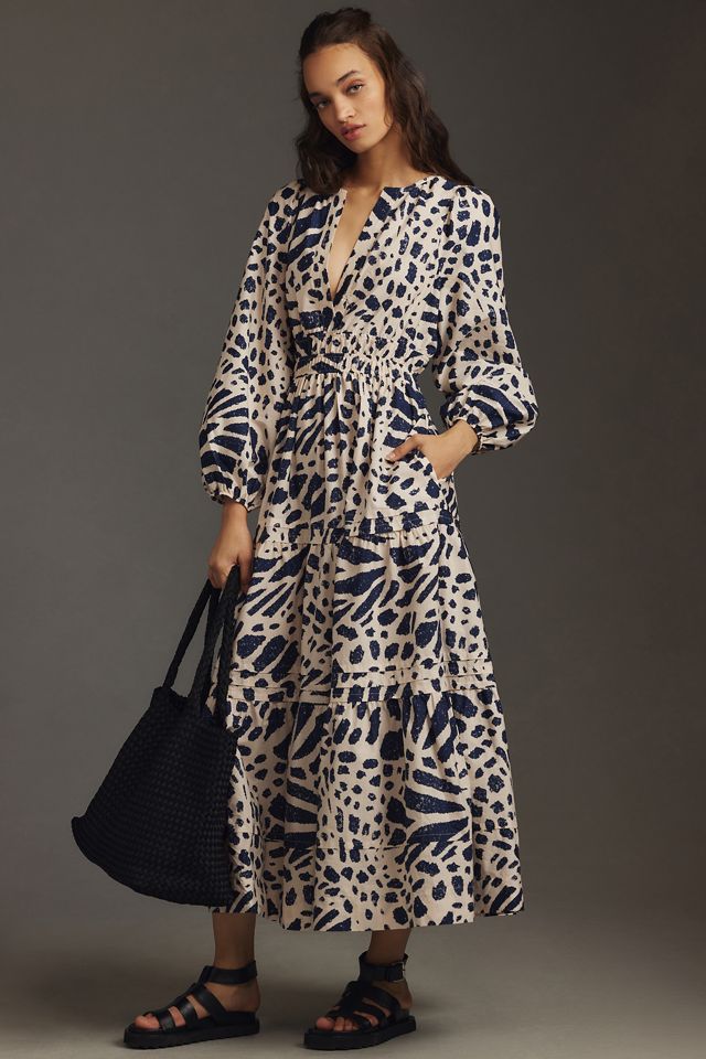 The Somerset Long-Sleeve Maxi Dress: Poplin Edition | Anthropologie