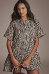 Maeve Short-Sleeve Crew-Neck Swing Mini Dress