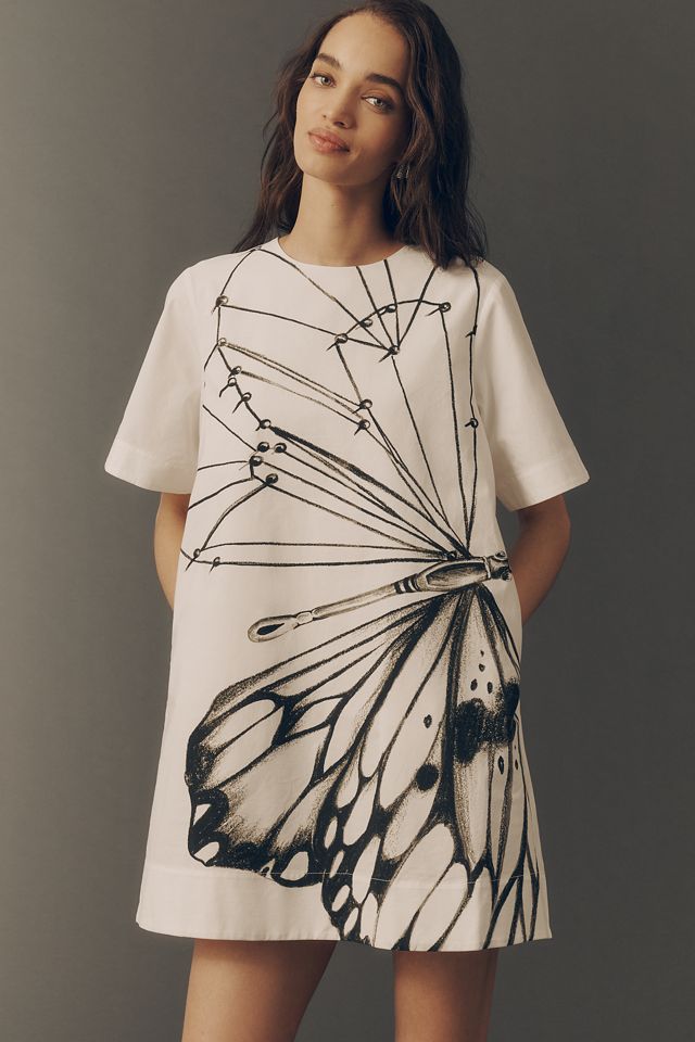 Emmy Short-Sleeve Swing Mini Dress by Maeve