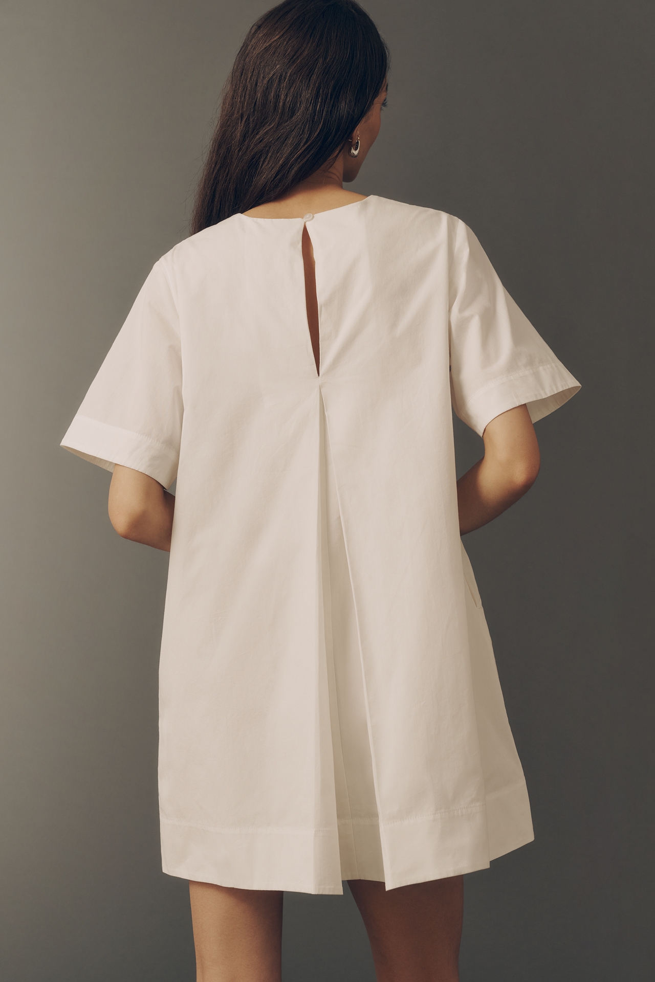 The Emmy Short-Sleeve Swing Mini Dress by Maeve