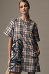 Maeve Short-Sleeve Crew-Neck Swing Mini Dress