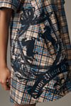 Maeve Short-Sleeve Crew-Neck Swing Mini Dress