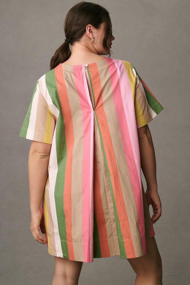 Emmy Short-Sleeve Swing Mini Dress by Maeve #5