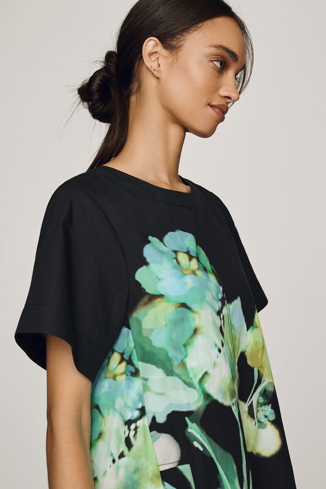 Emmy Short-Sleeve Swing Mini Dress by Maeve #1