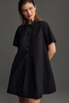 By Anthropologie Short-Sleeve Swing Tunic Mini Dress