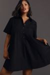 By Anthropologie Short-Sleeve Swing Tunic Mini Dress