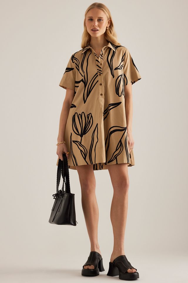 By Anthropologie Short-Sleeve Swing Tunic Mini Dress #7