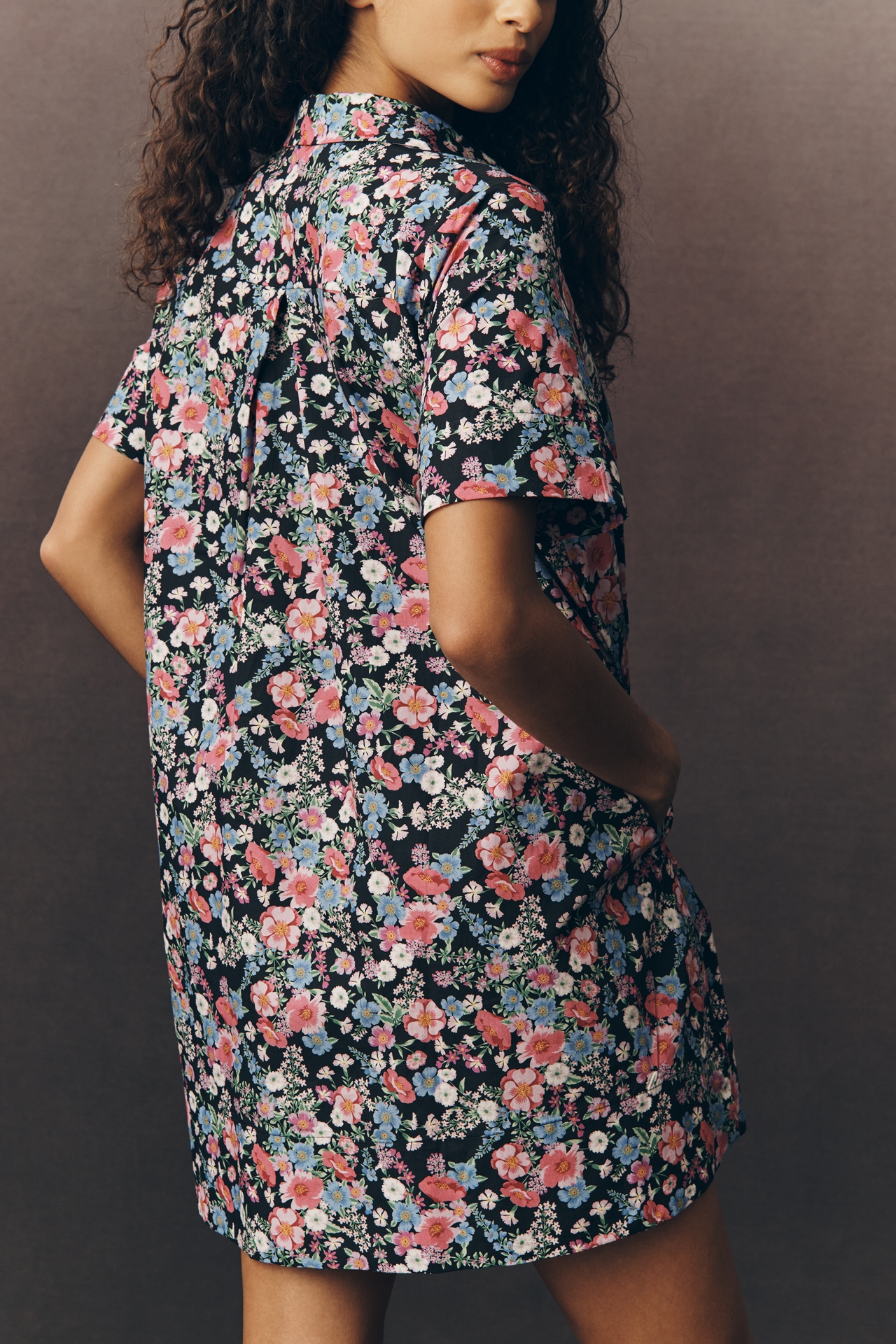 The Pollie Short-Sleeve Swing Tunic Mini Dress