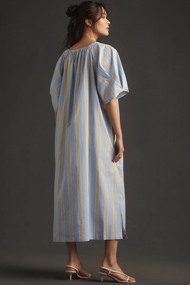 Maeve Kurzarm Crossover V-Ausschnitt Midi Kleid #1