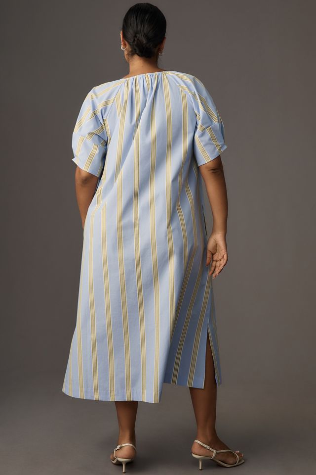 Maeve Short-Sleeve Crossover V-Neck Midi Dress #6