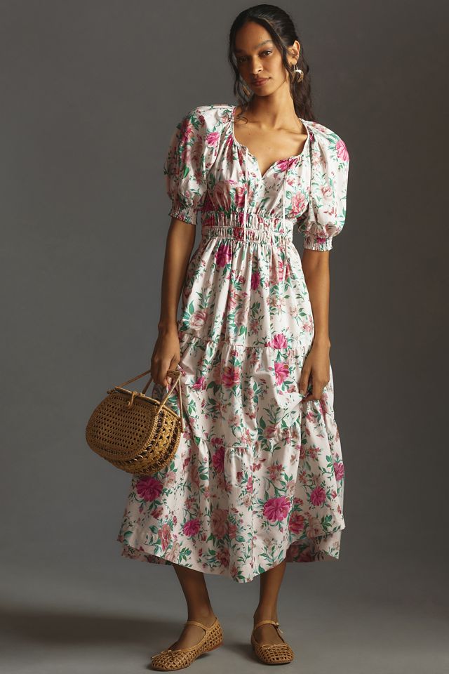 The Somerset PuffSleeve Maxi Dress Anthropologie