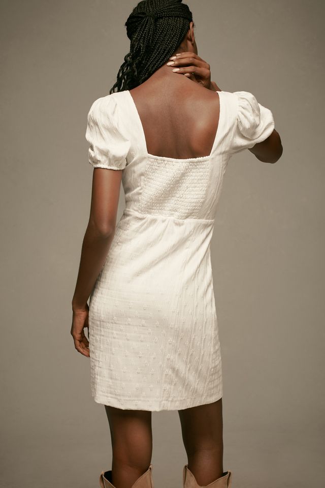 Maeve Puff-Sleeve Square-Neck Mini Dress #1