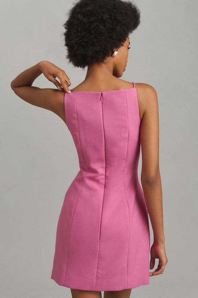 Maeve Sleeveless Square-Neck Button-Front Mini Dress | Anthropologie