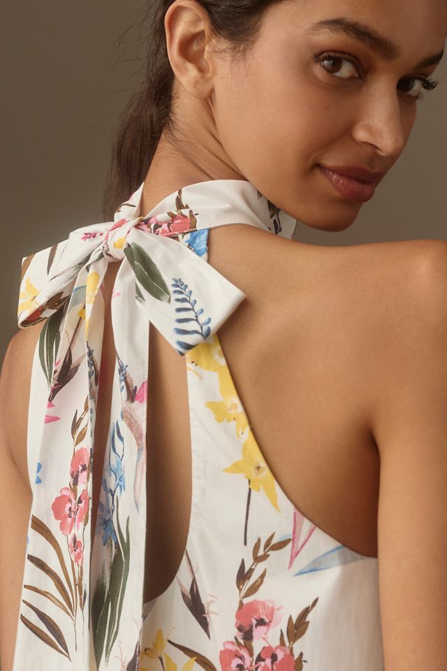  The Lucey Halter Poplin Mini Dress by Maeve  #4