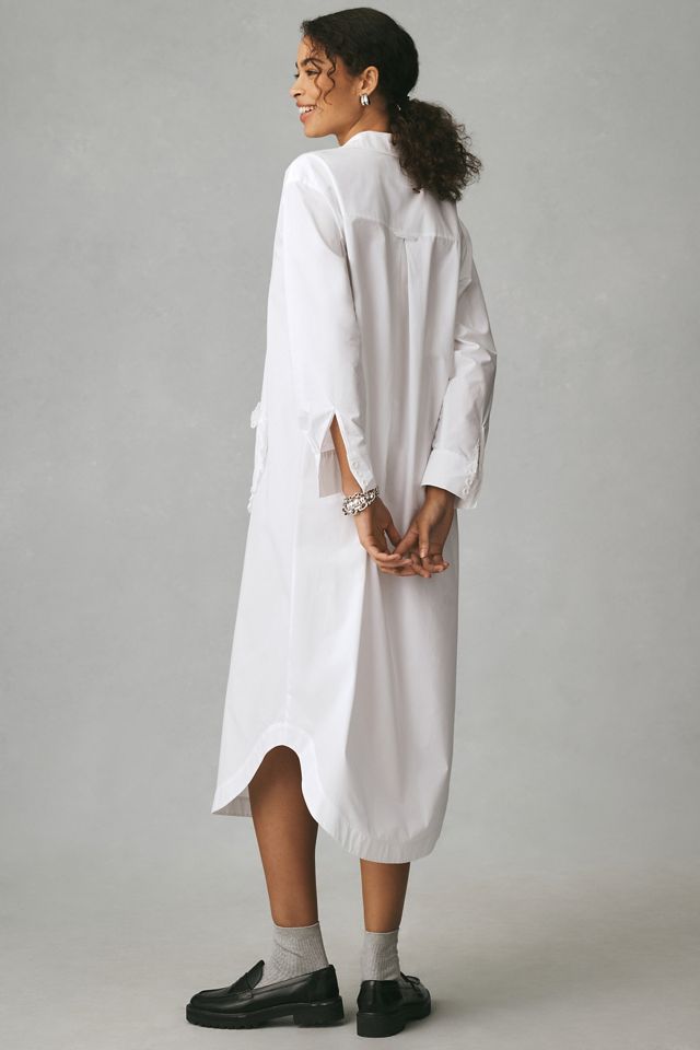 Maeve Long-Sleeve Midi Shirt Dress #1