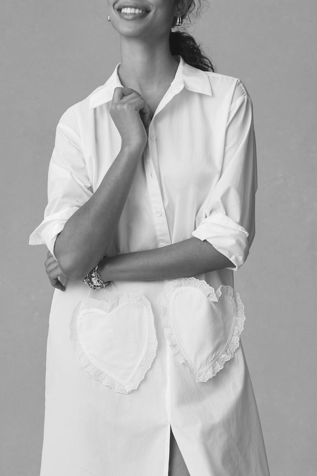 Maeve Long-Sleeve Midi Shirt Dress #2