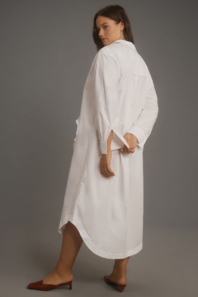 Maeve Long-Sleeve Midi Shirt Dress #5