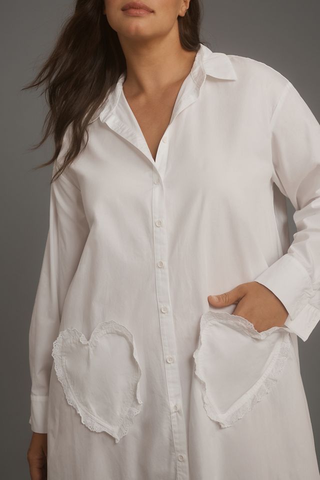 Maeve Long-Sleeve Midi Shirt Dress #6