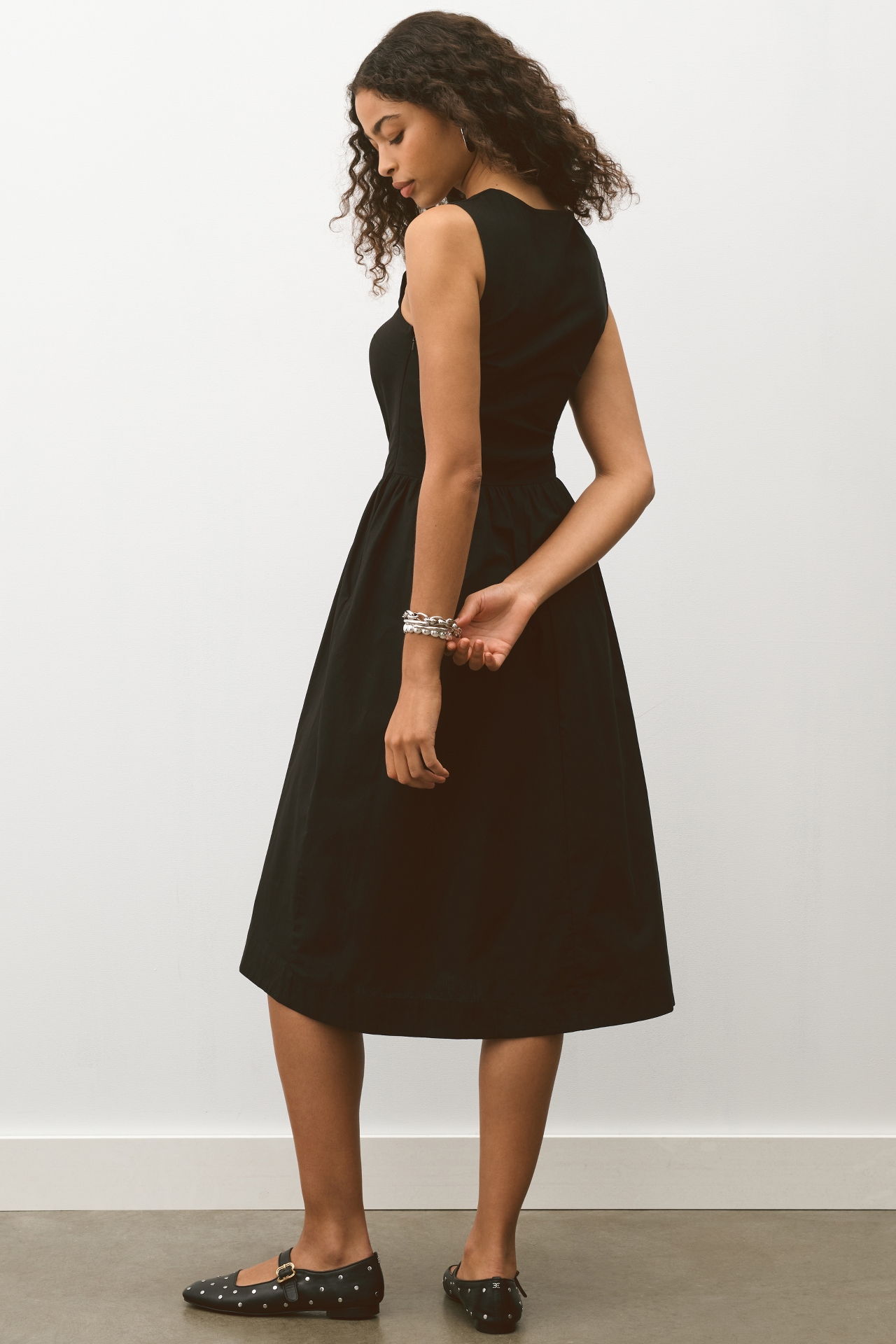 Maeve Sleeveless Drop-Waist Midi Dress