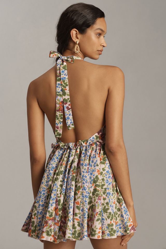 By Anthropologie Halter Mini Dress #1