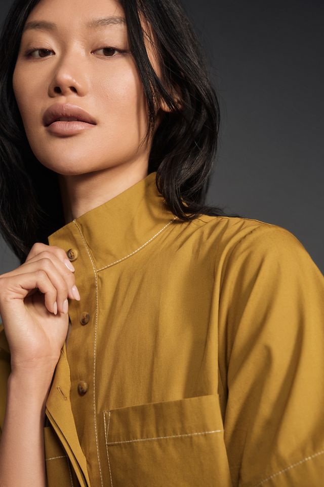 Jeannie Short-Sleeve A-Line Mini Dress by Maeve | Anthropologie