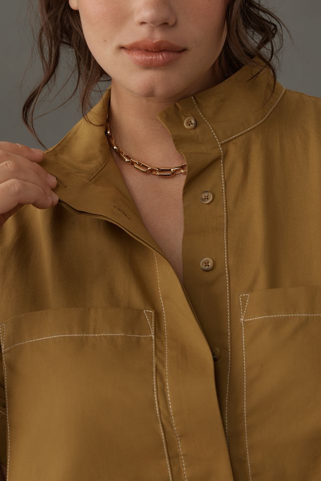 Jeannie Short-Sleeve A-Line Mini Dress by Maeve | Anthropologie