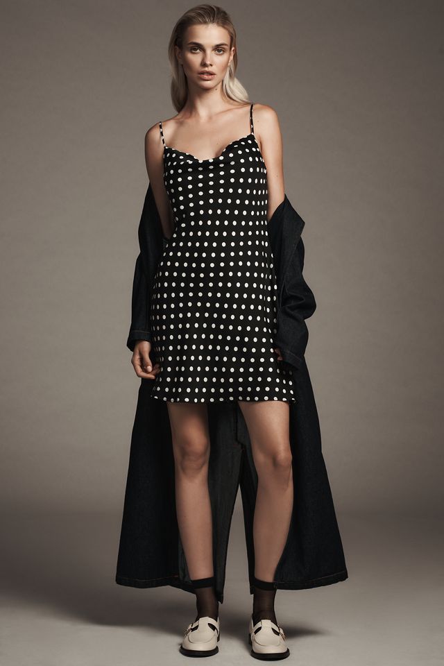 By Anthropologie Cowl-Neck Slip Mini Dress #2