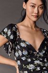 By Anthropologie Sweetheart Ruched Drop-Waist Dress