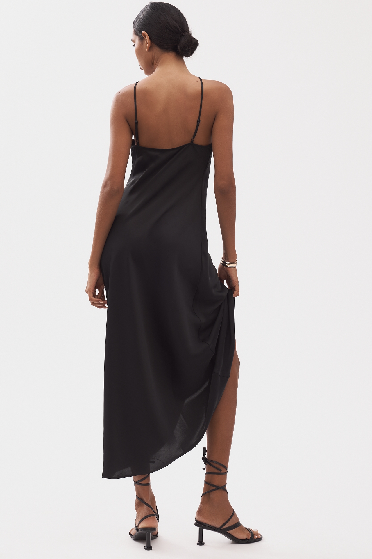 By Anthropologie Halter Slip Midi Dress