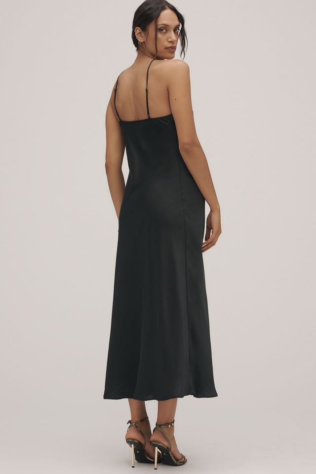 By Anthropologie Halter Slip Midi Dress #1