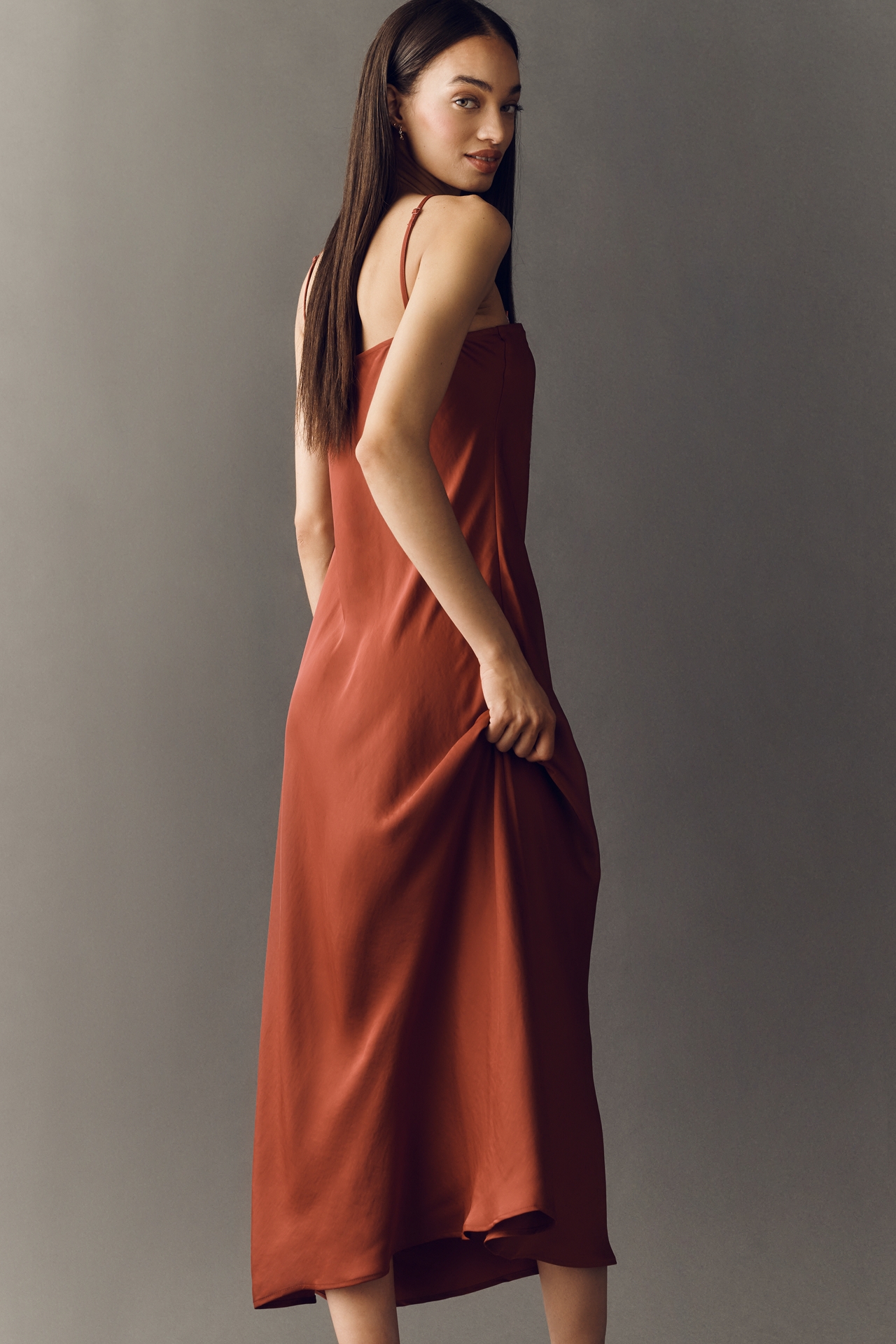 Veda Halter Slip Midi Dress