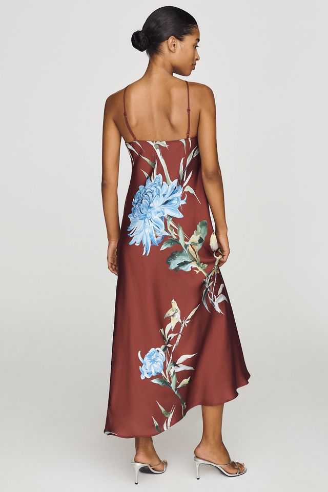 By Anthropologie Vestido Midi Halter Slip #1