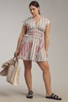 By Anthropologie Cap-Sleeve V-Neck A-Line Mini Dress