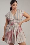By Anthropologie Cap-Sleeve V-Neck A-Line Mini Dress
