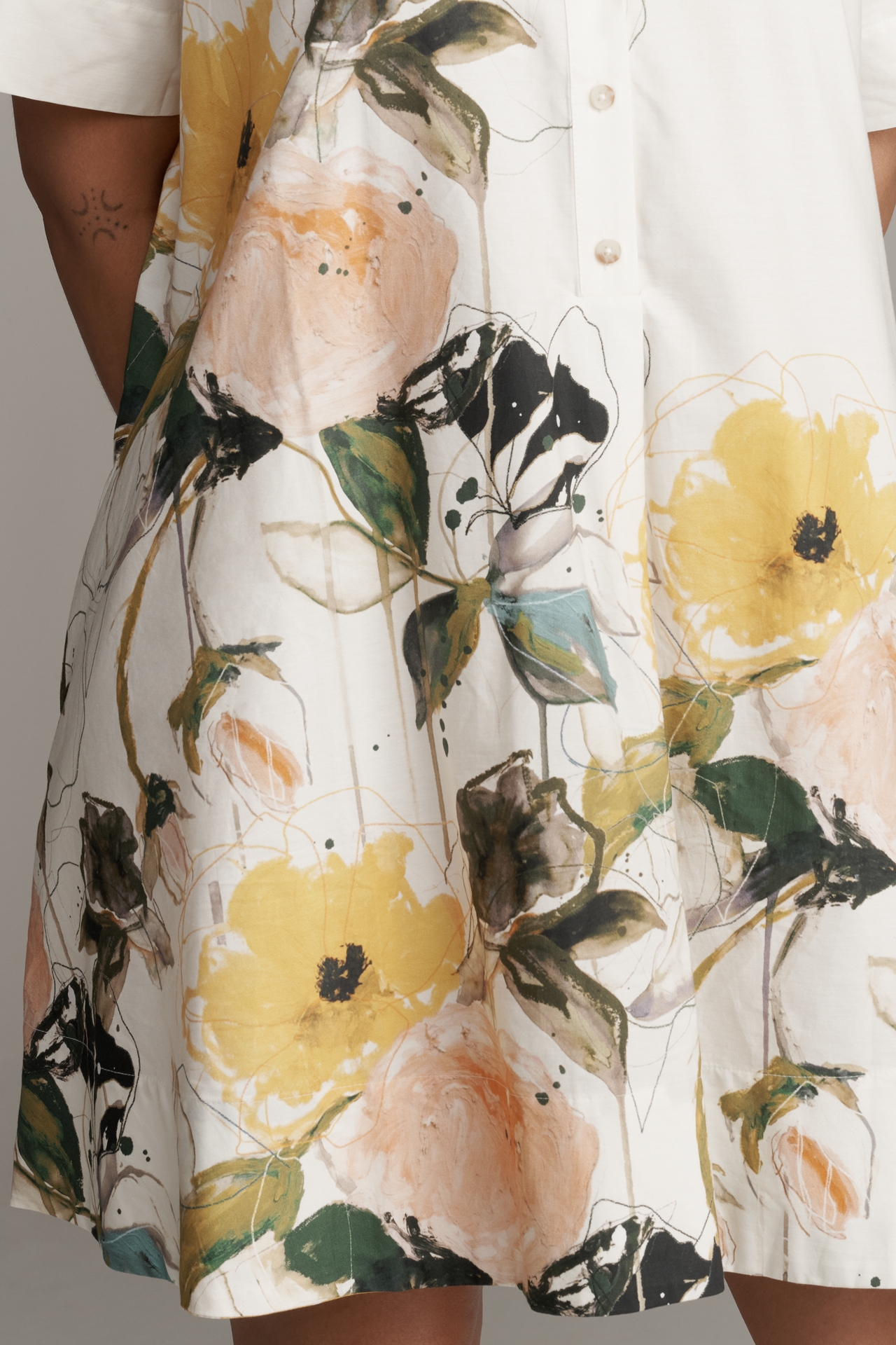 The Pollie Short-Sleeve Swing Tunic Mini Dress: Leigh Viner Edition