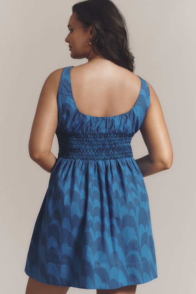 Maeve Sleeveless Square-Neck Smocked Mini Dress #5