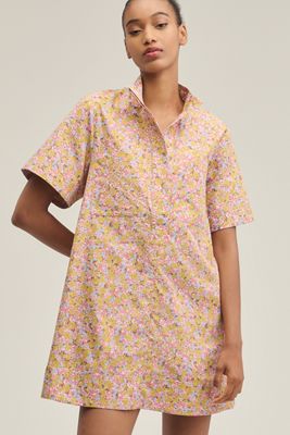 The Jeannie Short-Sleeve A-Line Mini Dress by Maeve: Leopard Edition