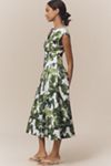 Maeve Cap-Sleeve Drop-Waist Midi Dress