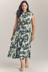 Maeve Cap-Sleeve Drop-Waist Midi Dress